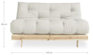 Roots bézs len kinyitható kanapé 140 cm - Karup Design