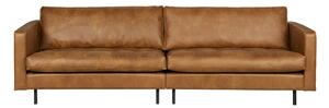 Rodeo konyakbarna kanapé, újrahasznosított bőrből, 277 cm - BePureHome