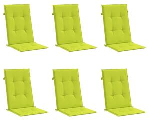 VidaXL 4 db élénkzöld szövet magas háttámlájú székpárna 120x50x3 cm