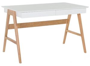 Skandináv Stílusú Fehér Fiókos Íróasztal 120x70 cm SHESLAY