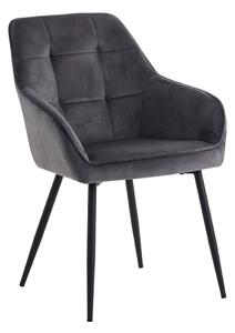 Szürke kárpitozott karfás étkezőfotel szett 2 db-os Nolan Square – Unique Furniture