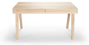 Litván kőrisfa íróasztal, 2 fiókos, 140 x 70 cm - EMKO