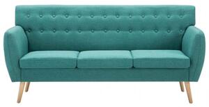 3 személyes zöld kárpitos kanapé 172 x 70 x 82 cm