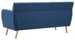 VidaXL 3 személyes kék kárpitos kanapé 172 x 70 x 82 cm