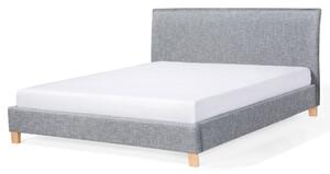 Modern kárpitozott ágy szürke színben 160x200 cm SENNEZ