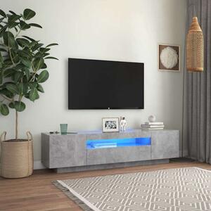 VidaXL TV-szekrény - Modern LED - Betonszürke - 160cm