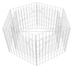 Hatszögletű gabion magaságyás 100 x 90 x 50 cm