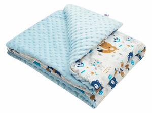 New Baby Minky Macis gyermek takaró, kék, 80 x 102 cm