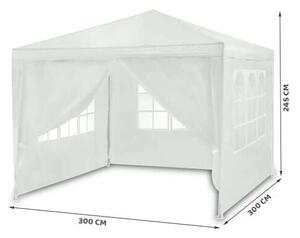 Plonos kerti Pavilon 4 oldalfallal 3x3m - Fehér