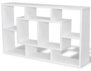242548 Floating Wall Display Shelf 8 Compartments White