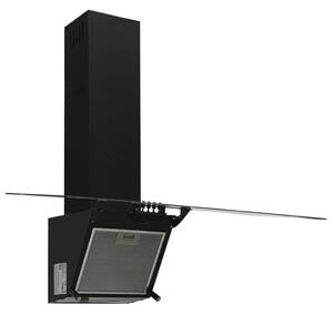 VidaXL fekete acél és edzett üveg fali páraelszívó 90 cm
