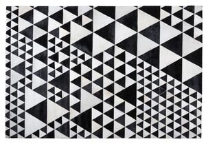 Modern fekete-fehér bőrszőnyeg 140 x 200 cm ODEMIS