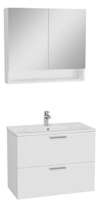 Bathroom set with washbasin and mirror cab. VitrA Mia 79.5x61x39.5 cm white gloss MIASET80BG