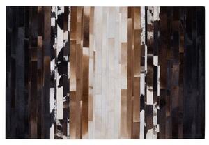 Modern fekete és bézs színű design bőrszőnyeg 160 x 230 cm DALYAN