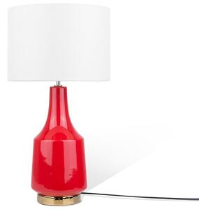 Piros Kerámia Asztali Lámpa 60 cm TRIVERSA