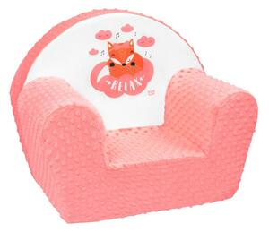 New Baby Rókás gyermek fotel, lazac, 42 x 53 cm