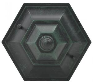 6 db sötétzöld alumínium kerti állólámpa, E27, 110 cm