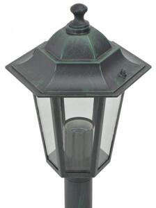 6 db sötétzöld alumínium kerti állólámpa, E27, 110 cm