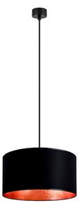 Mika fekete függőlámpa rézszínű búrabelsővel, ⌀ 36 cm - Sotto Luce