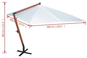 Fehér napernyő 300 x 400 cm
