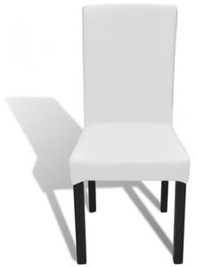 6 db fehér szabott nyújtható székszoknya