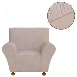 131088 Stretch Couch Slipcover Beige Polyester Jersey