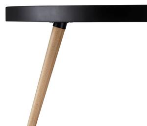 Opus fekete dohányzóasztal bükkfa lábakkal, ⌀ 90 cm - Furnhouse