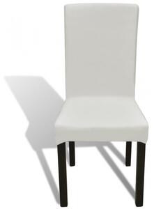 VidaXL 4 db krémszínű szabott nyújtható székszoknya