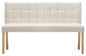 VidaXL krémszínű bársony pad 140 cm