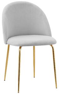 Bársonyszék Fargo Gold Velvet szürke