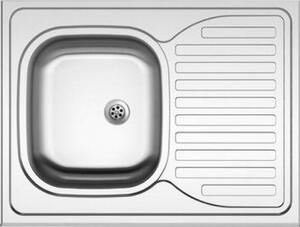OREIRO D60ZL konyhaszekrény mosogató alá + mosogató, 60x82x44,6, hamu/világosszürke