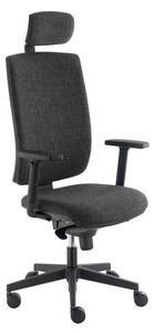Keny főnöki irodai szék, szürke/fekete