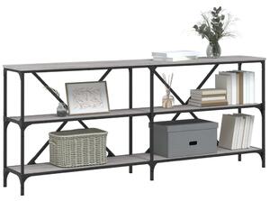VidaXL szürke sonoma szerelt fa és vas konzolasztal 180x30x75 cm