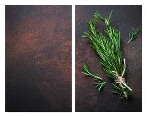 Edzett üveg tűzhely fedőlap szett 2 db-os 52x30 cm Rosemary – Allstar