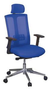 Nelly irodai szék, háló, fekete/kék
