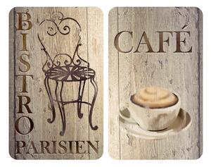 Edzett üveg tűzhely fedőlap szett 2 db-os 30x52 cm Bistrot – Wenko