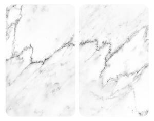 Edzett üveg tűzhely fedőlap szett 2 db-os 30x52 cm Marble – Wenko