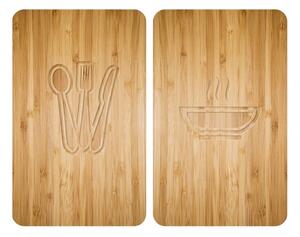 Edzett üveg tűzhely fedőlap szett 2 db-os 30x52 cm Lunch – Wenko