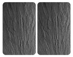 Edzett üveg tűzhely fedőlap szett 2 db-os 30x52 cm Slates – Wenko