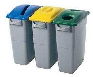 Rubbermaid Slim Jim műanyag szemetes kosár szelektív hulladékgyűjtésre, 87 literes térfogattal