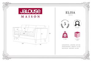 Elisa szürkésbarna kanapé, 207 cm - Jalouse Maison
