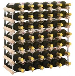 Tömör fenyőfa bortartó állvány 42 palackhoz