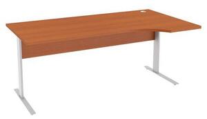 Abonent ergo irodai asztal, 180 x 100 x 75 cm, jobbos kivitel, Oxford cseresznye mintázat