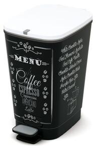 Chic műanyag szemetes kosár, térfogata 60 l, Coffee menu