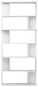 Magasfényű fehér könyvszekrény|térelválasztó 80 x 24 x 192 cm