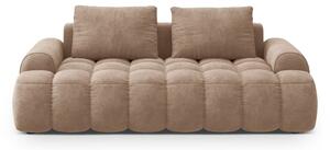 Világosbarna bársony kanapé 200 cm Linz – Cosmopolitan Design