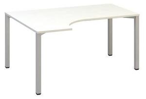 Alfa Office Alfa 200 ergo irodai asztal, 180 x 120 x 74,2 cm, balos kivitel, fehér mintázat, RAL9022%
