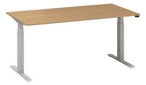 Alfa Office Alfa Up állítható magasságú irodai asztal szürke lábazattal, 160 x 80 x 61,5-127,5 cm, vadkörte mintázat%