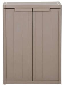 Barna pp rattan kerti tárolószekrény 65 x 45 x 88 cm