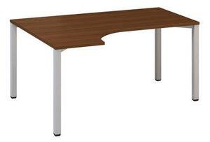 Alfa Office Alfa 200 ergo irodai asztal, 180 x 120 x 74,2 cm, balos kivitel, dió mintázat, RAL9022%